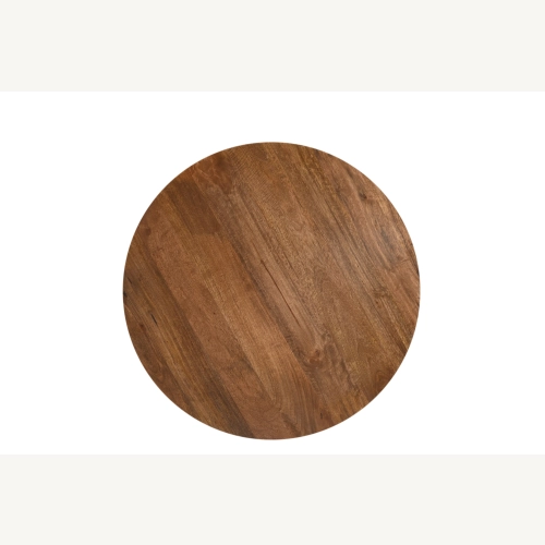 Marmoholz Siena – Stolik Kawowy | Brązowy Mango | Ø80 cm